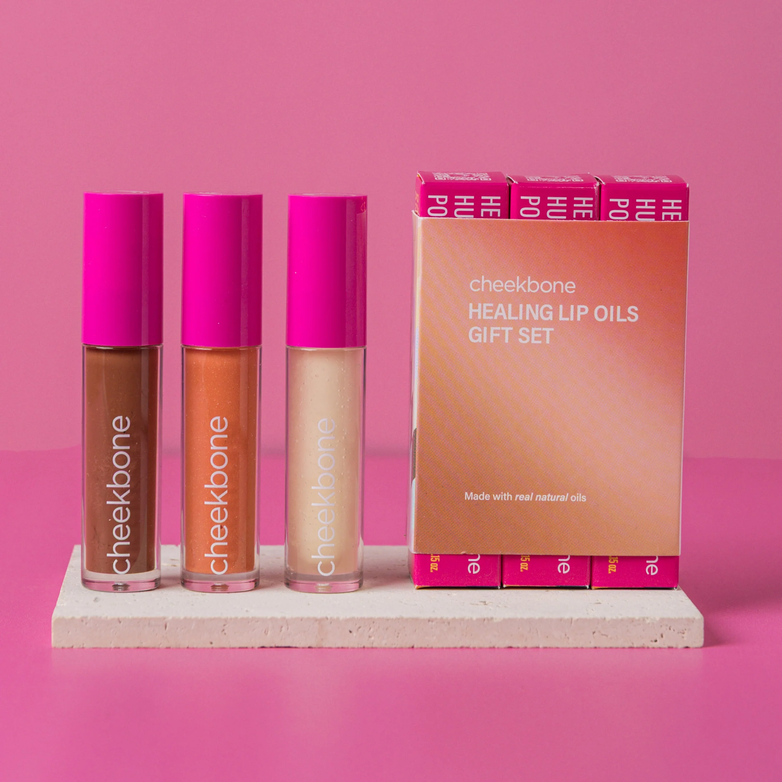 Cheekbone Beauty Limited Edition Healing Lip Oil Trio Gift Set
